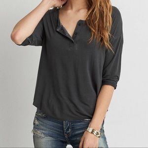 American Eagle Henley tee
